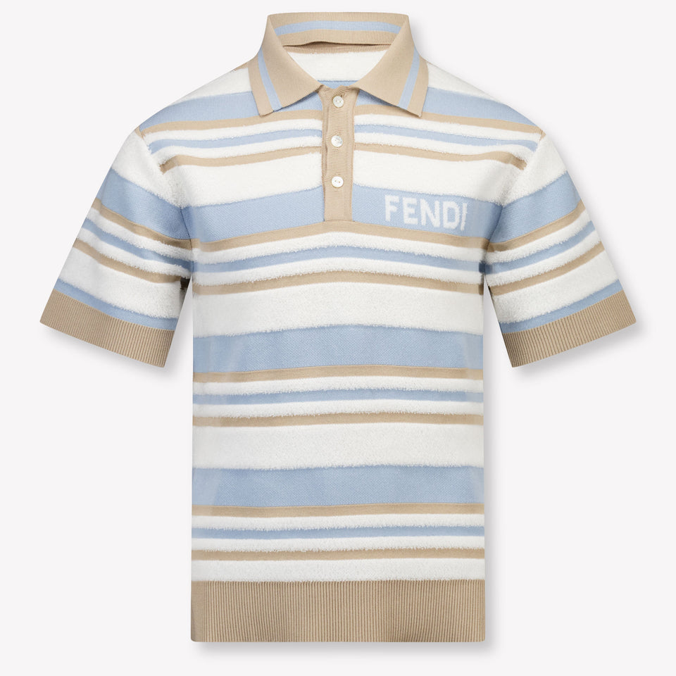 Fendi Kinder Jongens Polo In Licht Blauw
