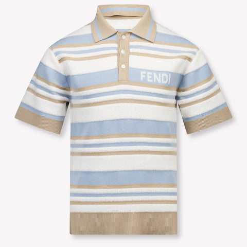 Fendi Kinder Jongens Polo In Licht Blauw