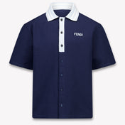 Fendi Kinder Jongens Polo In Navy