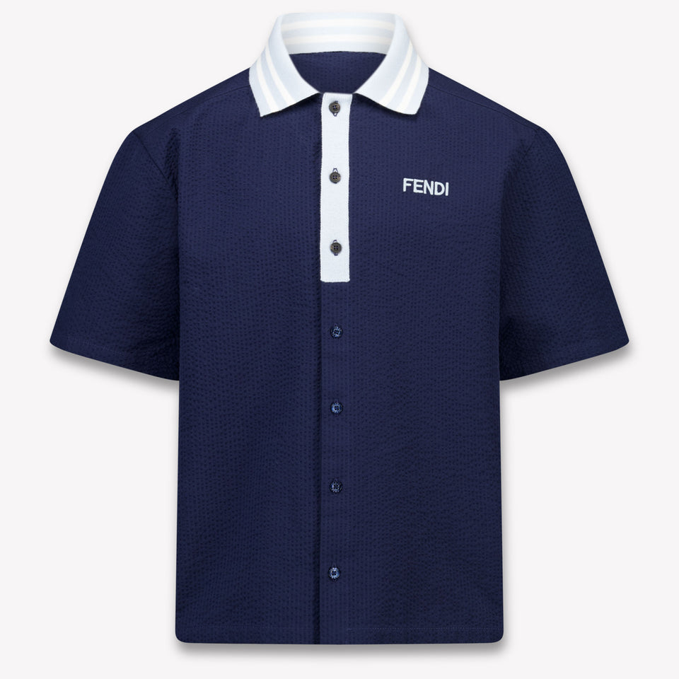 Fendi Kinder Jongens Polo In Navy