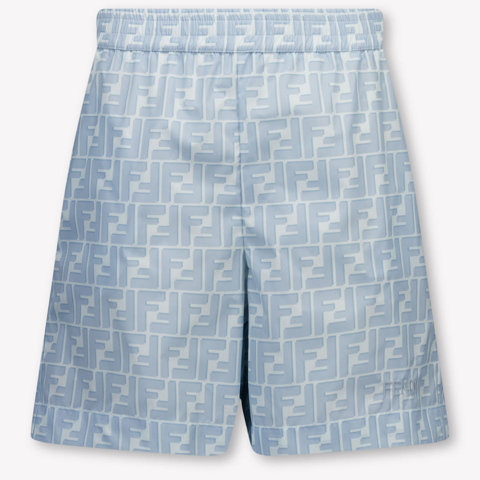 Fendi Kids Boys Swimwear In Light Blue