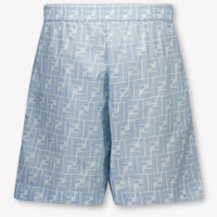 Fendi Kids Boys Swimwear In Light Blue