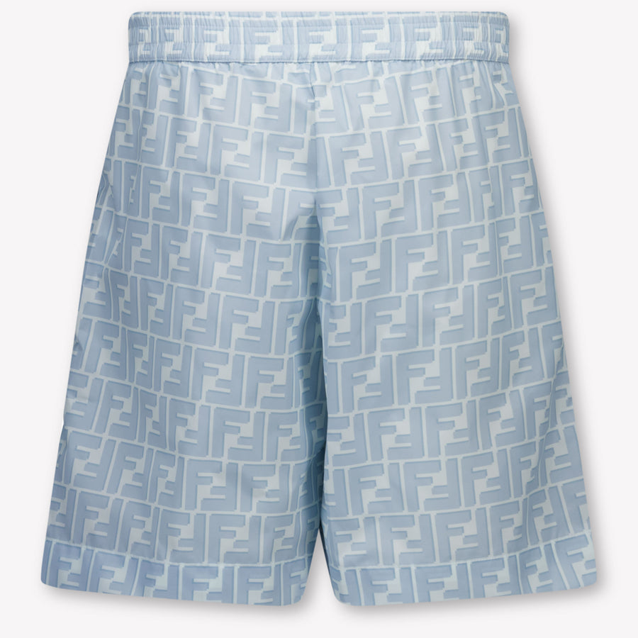 Fendi Kids Boys Swimwear In Light Blue