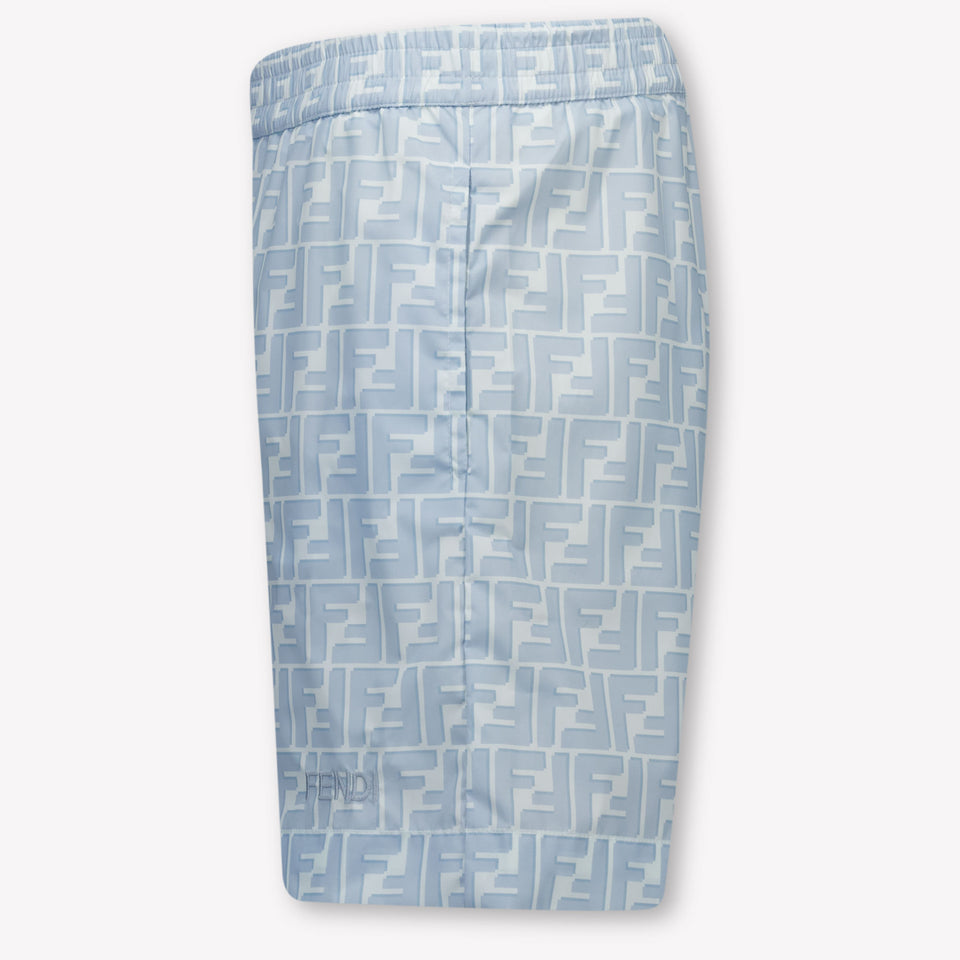 Fendi Kids Boys Swimwear In Light Blue