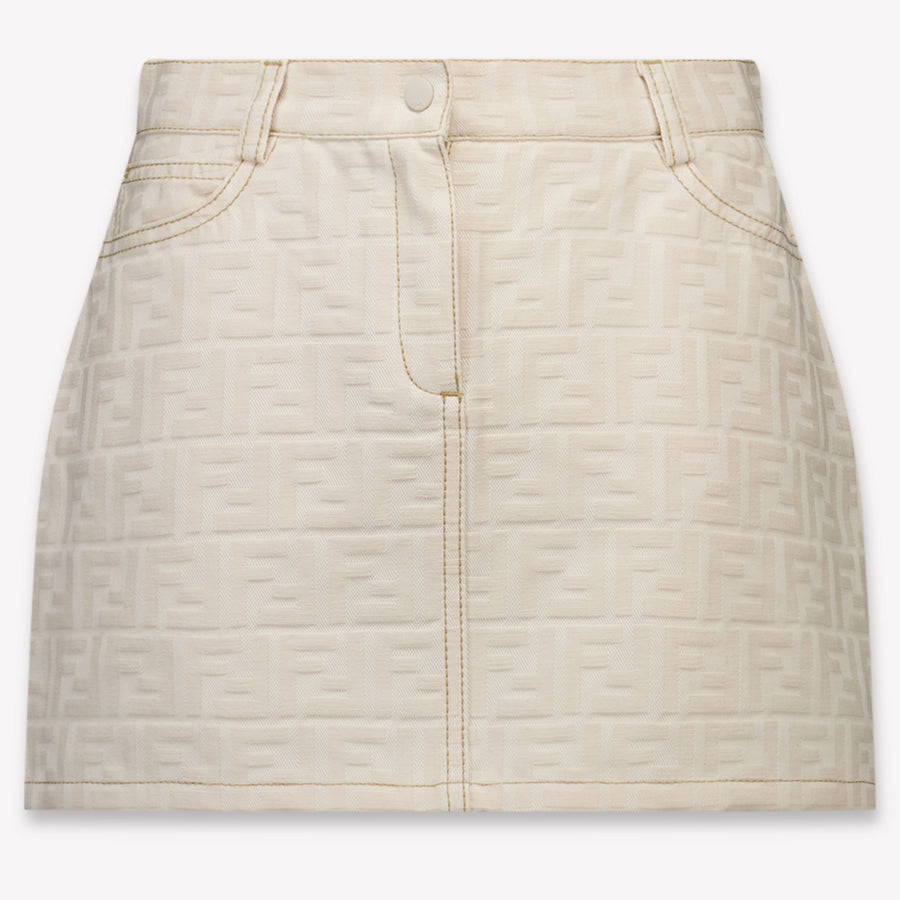Fendi Kinder Meisjes Rokje In Licht Beige