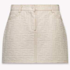 Fendi Kinder Meisjes Rokje In Licht Beige