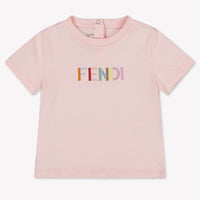 Fendi Baby Unisex T-Shirt In Light Pink