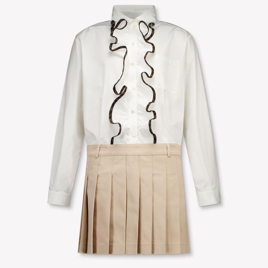Fendi Kinder Meisjes Jurk In Beige