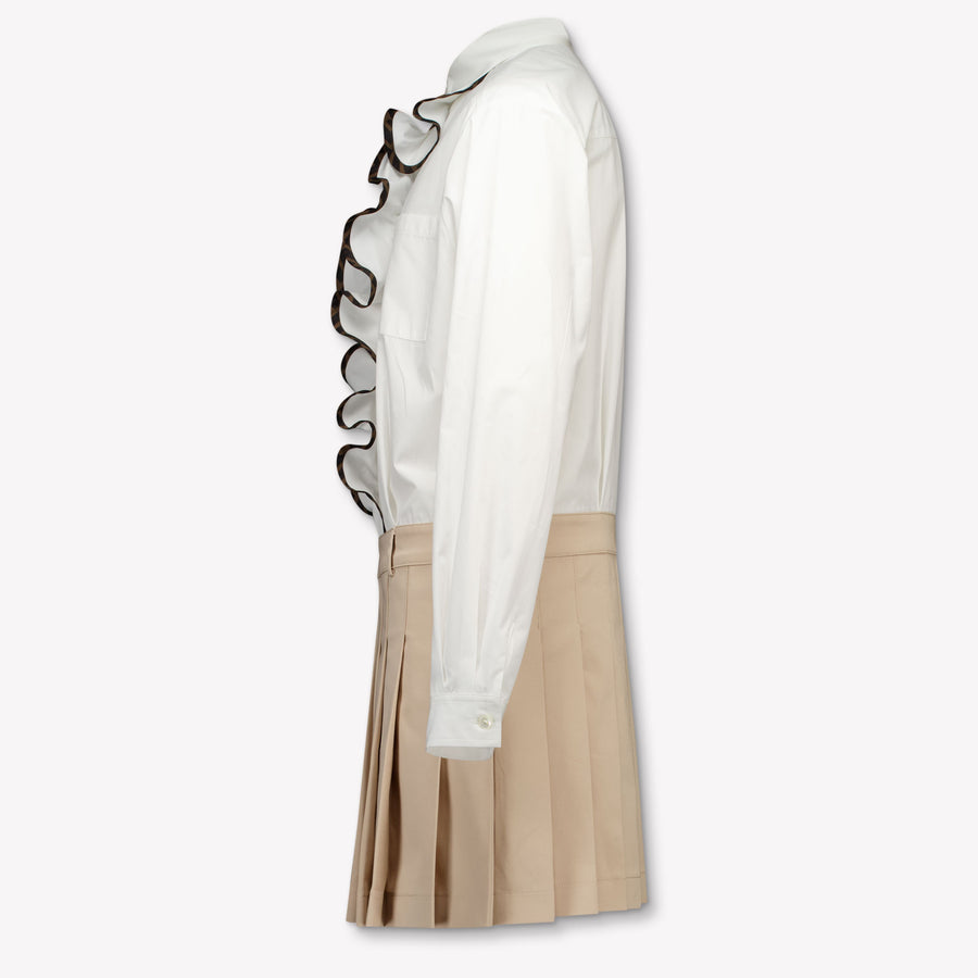 Fendi Kinder Meisjes Jurk In Beige