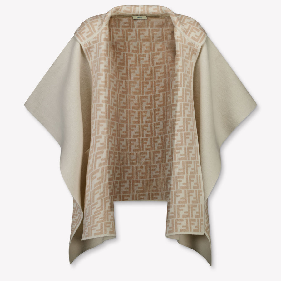 Fendi Kinder Meisjes Cape In Off White