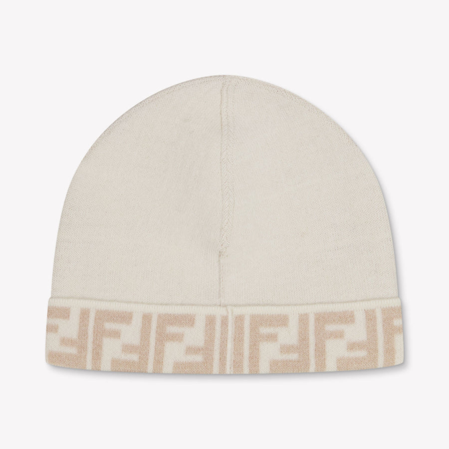 Fendi Kinder Meisjes Muts In Off White