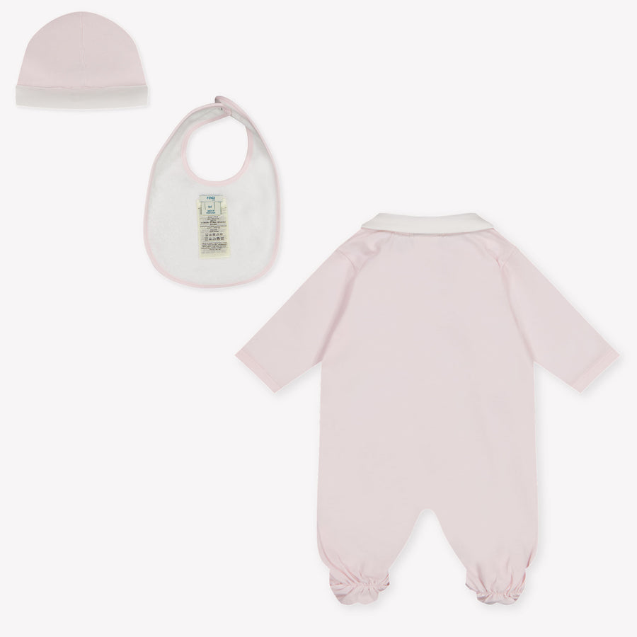 Fendi Baby Unisex Playsuit In Light Pink