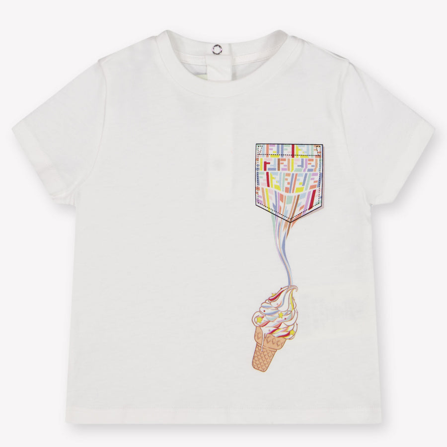 Fendi Baby Unisex T-Shirt In Wit