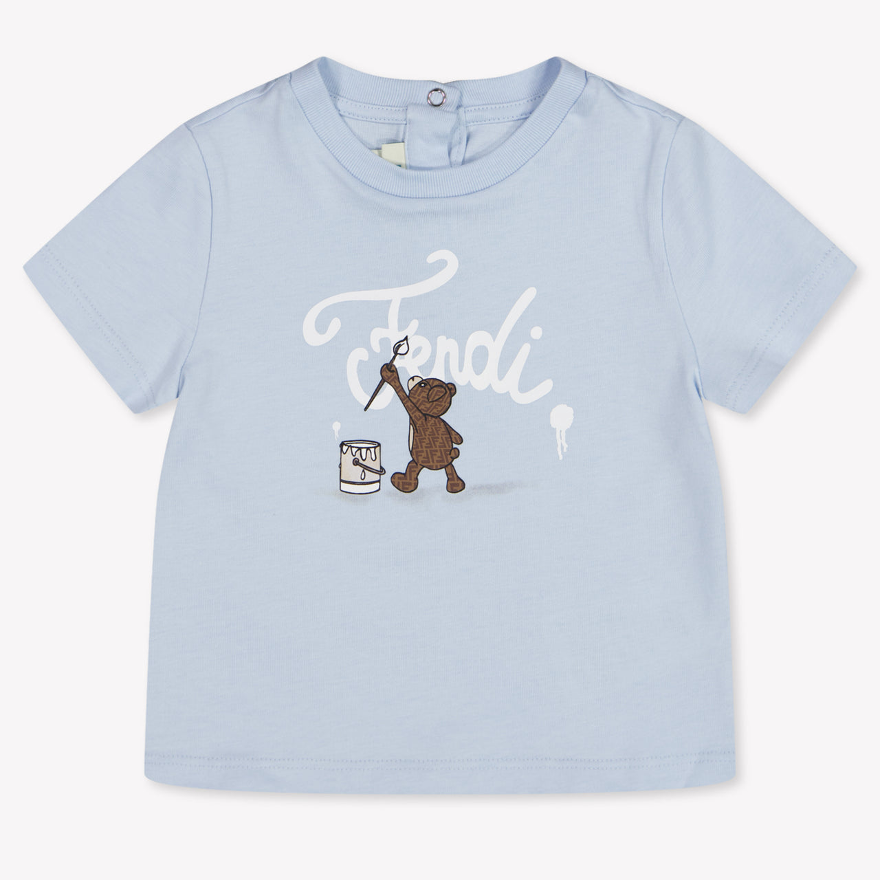 Fendi Baby Unisex T-Shirt In Light Blue
