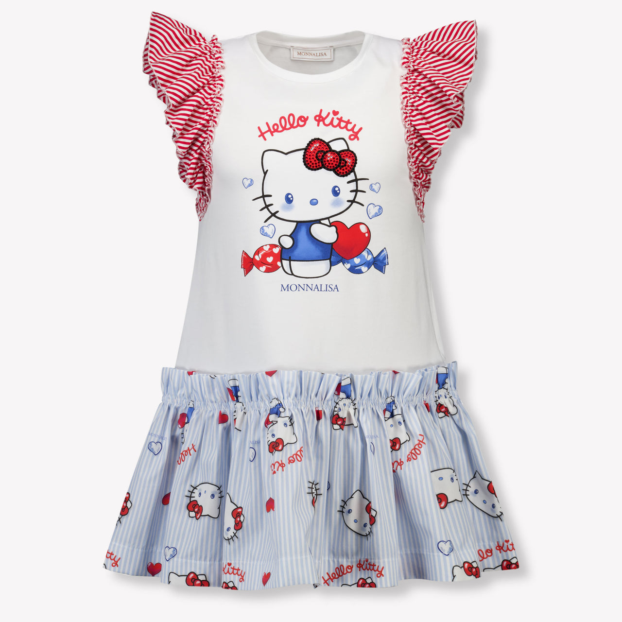 MonnaLisa Kinder Meisjes Jurk In Wit