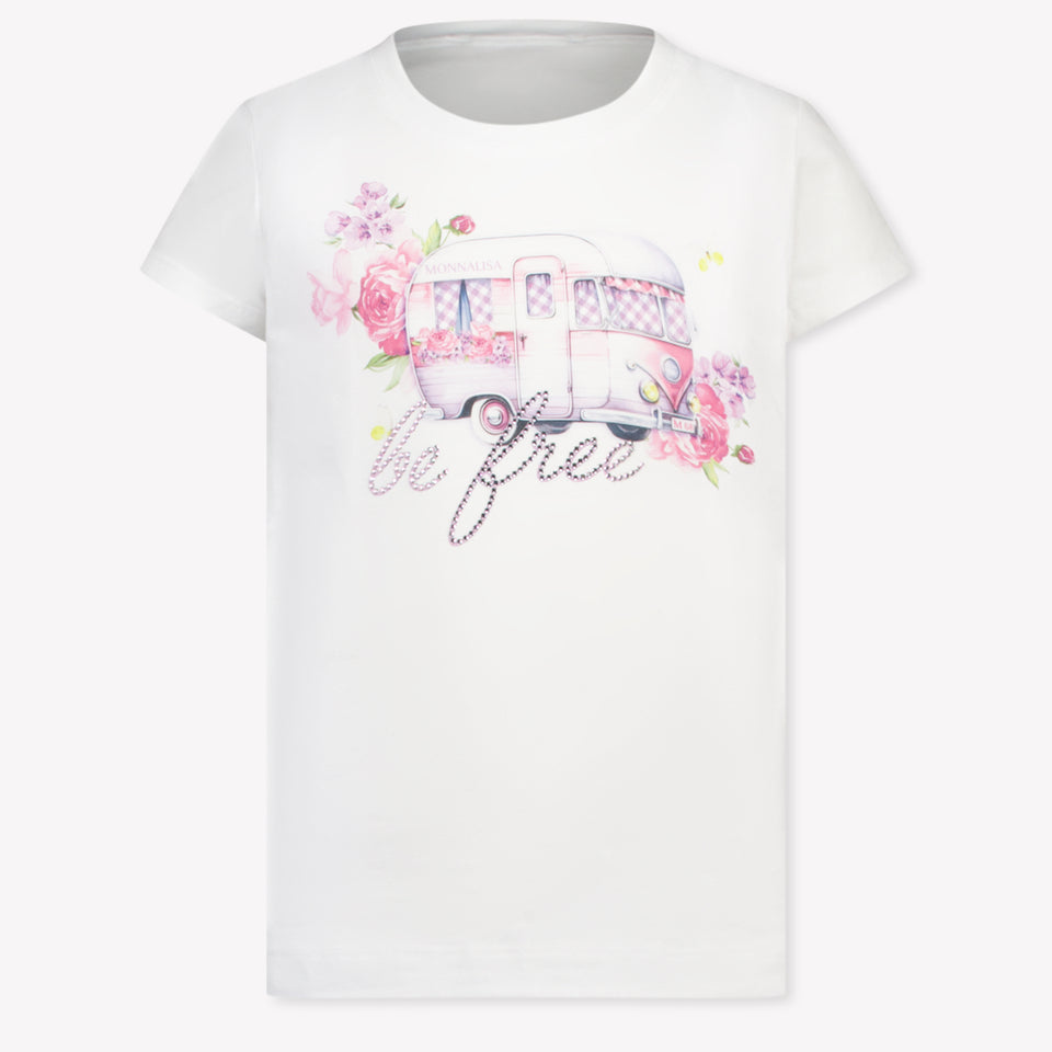 MonnaLisa Kinder Meisjes T-Shirt In Wit