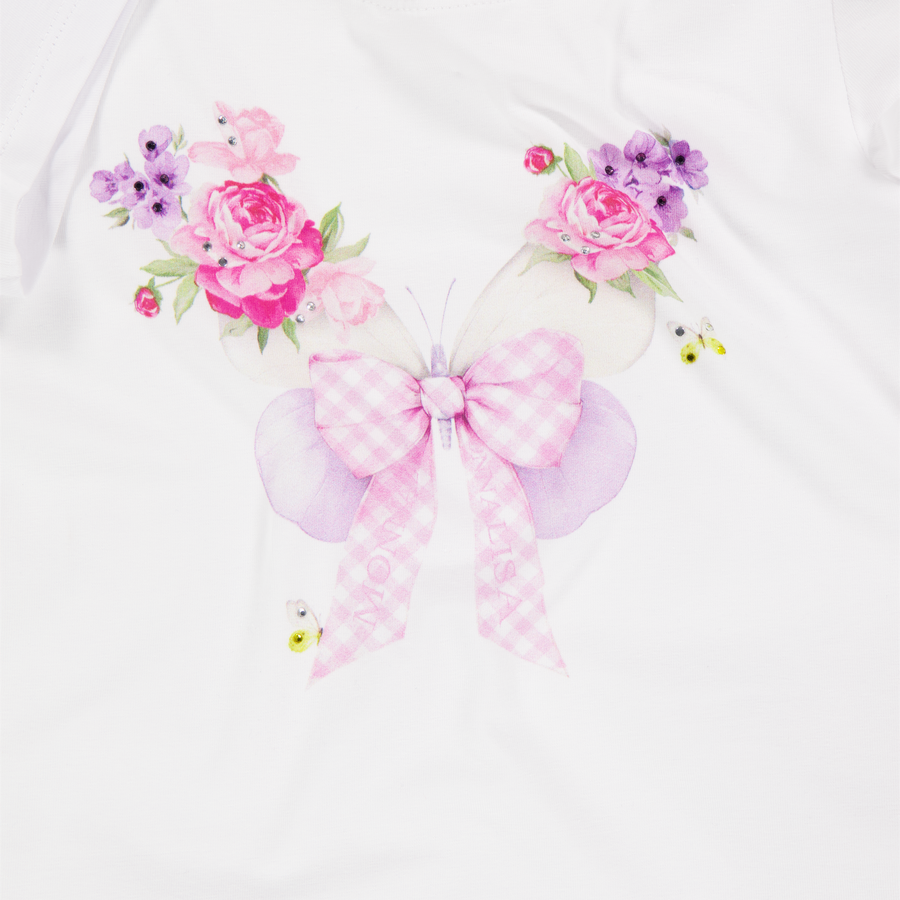 MonnaLisa Kinder Meisjes T-Shirt In Wit