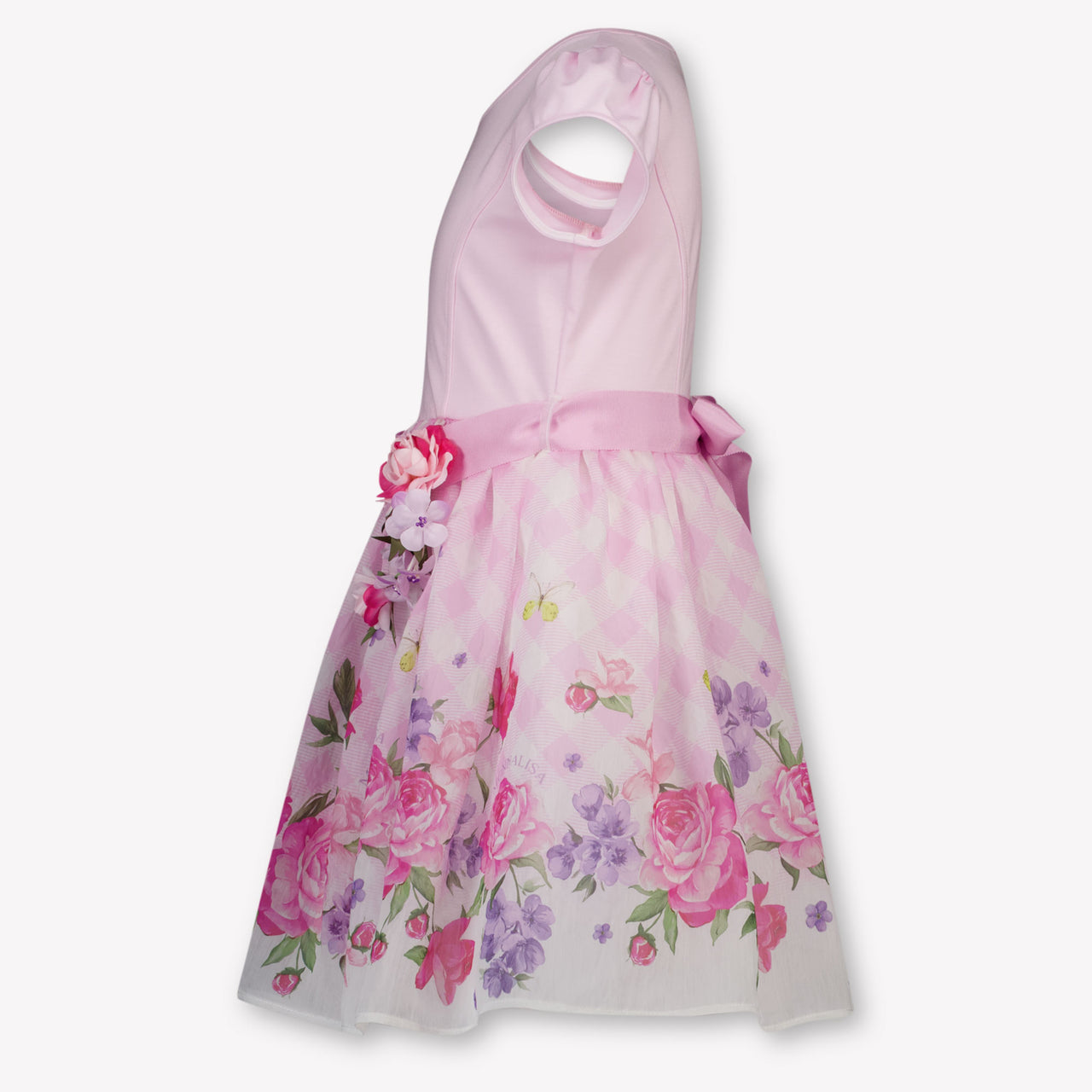 MonnaLisa Kinder Meisjes Jurk In Licht Roze