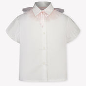 MonnaLisa Kinder Meisjes Blouse In Wit