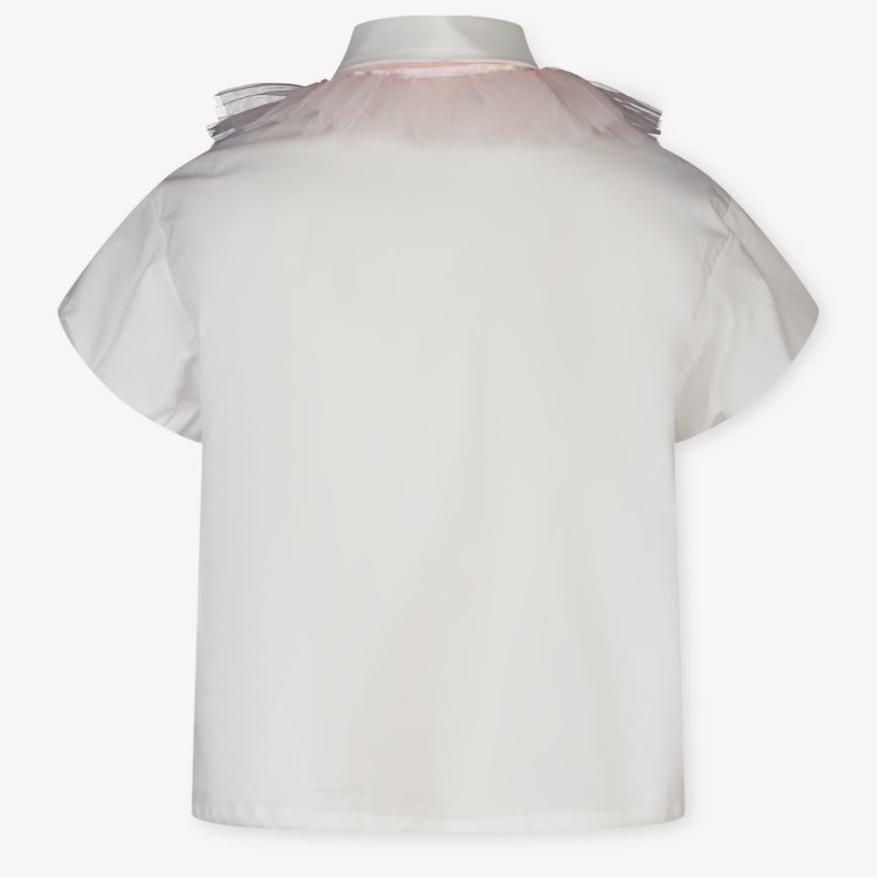 MonnaLisa Kinder Meisjes Blouse In Wit