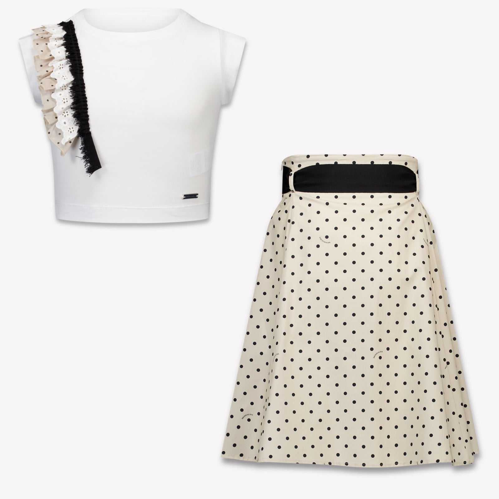 MonnaLisa Kids Girls Set In Beige