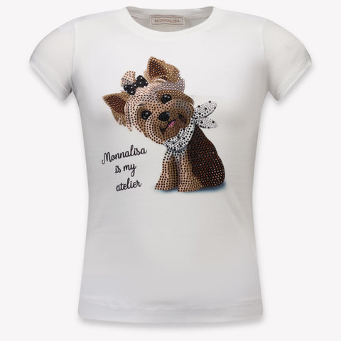 MonnaLisa Kinder Meisjes T-Shirt In Wit