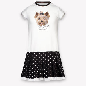 MonnaLisa Kids Girls Dress In White