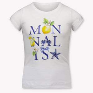MonnaLisa Kinder Meisjes T-Shirt In Wit