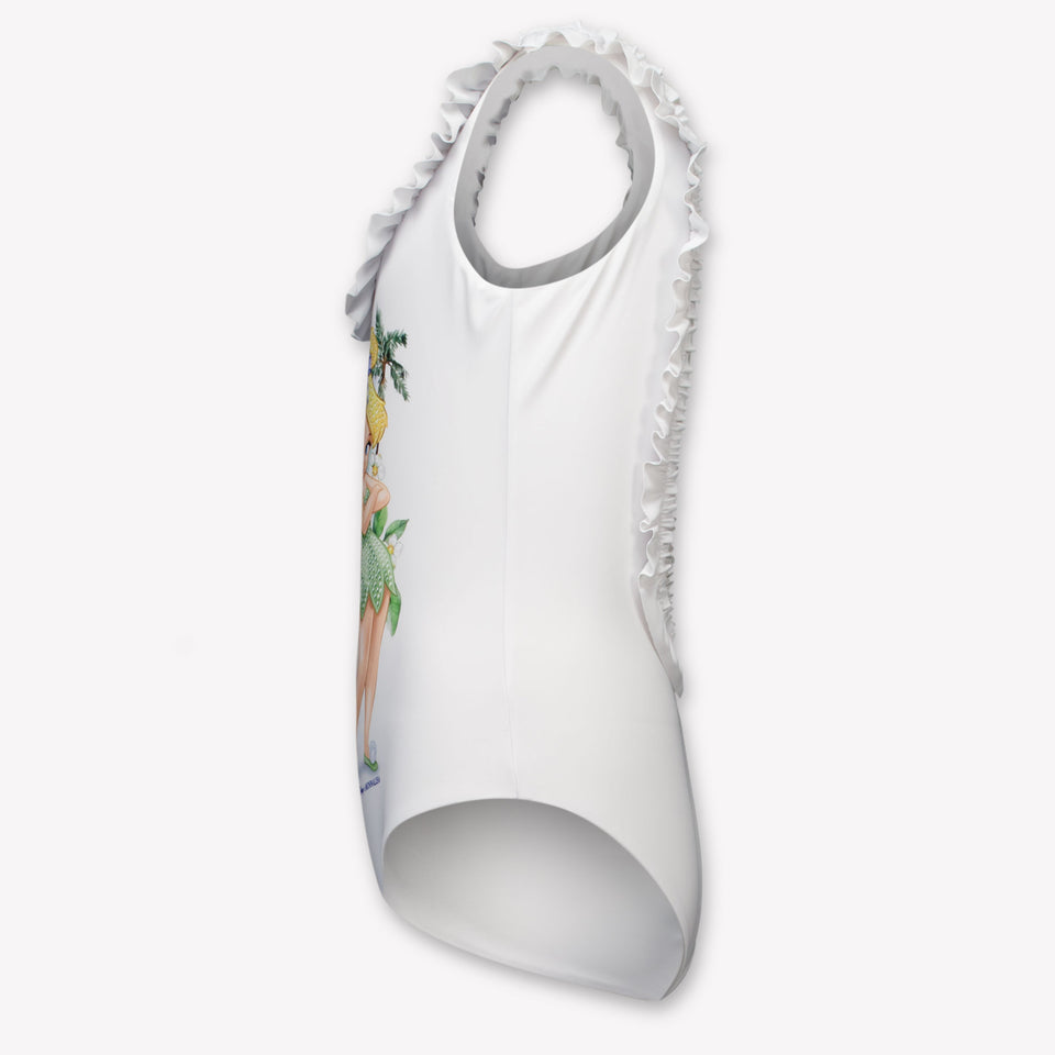 MonnaLisa Kinder Meisjes Zwemkleding In Wit