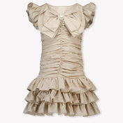MonnaLisa Kinder Meisjes Jurk In Beige