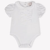MonnaLisa Baby Girls Romper In White
