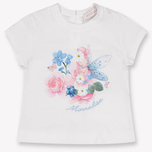 MonnaLisa Baby Meisjes T-Shirt In Wit