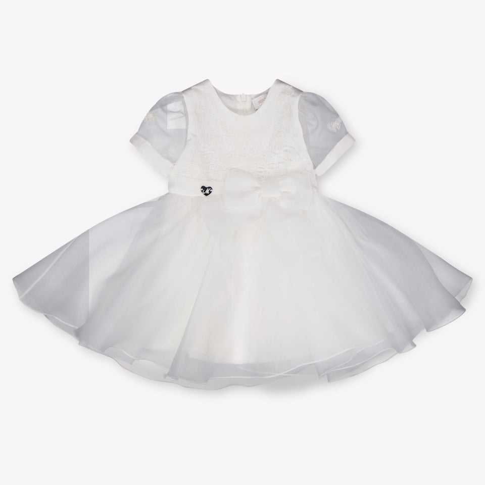 MonnaLisa Baby Girls Dress In White