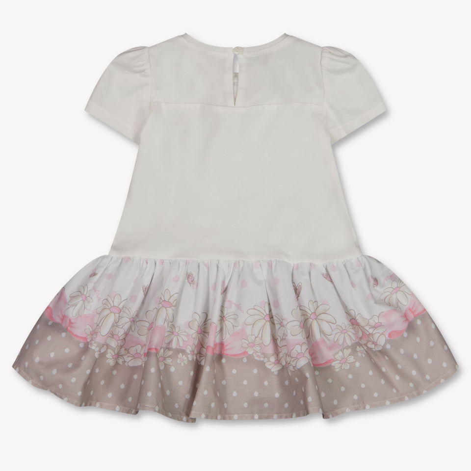 MonnaLisa Baby Meisjes Jurk In Off White