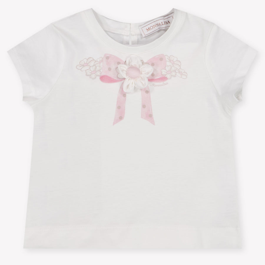 MonnaLisa Baby Girls T-Shirt in Off-White