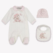 MonnaLisa Baby Girls Playsuit In OffWhite