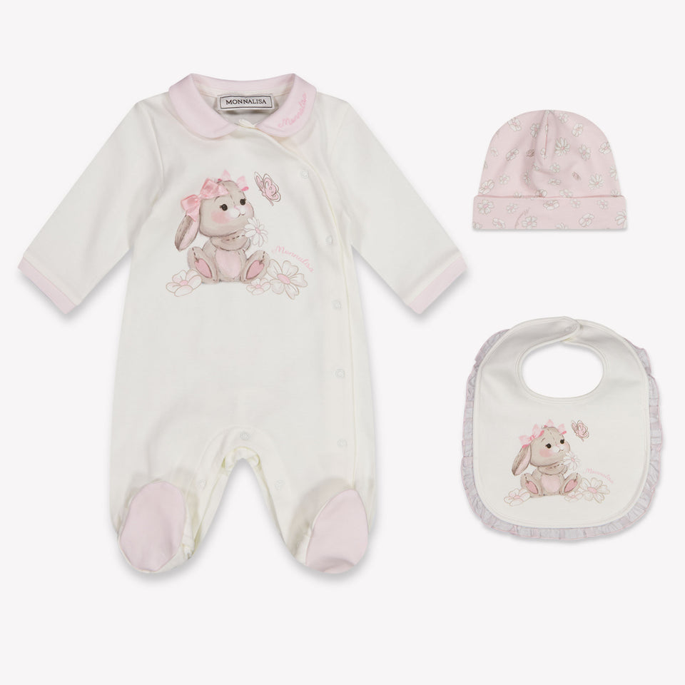 MonnaLisa Baby Girls Playsuit In OffWhite