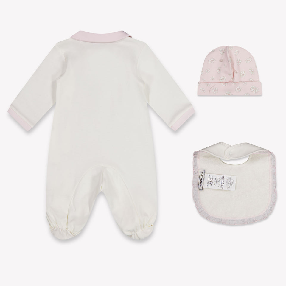 MonnaLisa Baby Girls Playsuit In OffWhite
