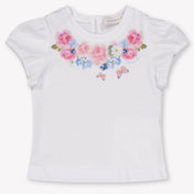 MonnaLisa Baby Meisjes T-Shirt In Wit