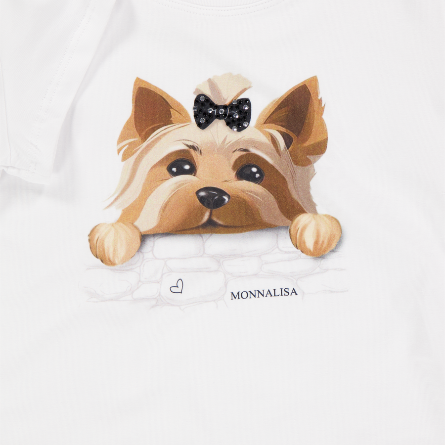 MonnaLisa Kinder Meisjes T-Shirt In Wit