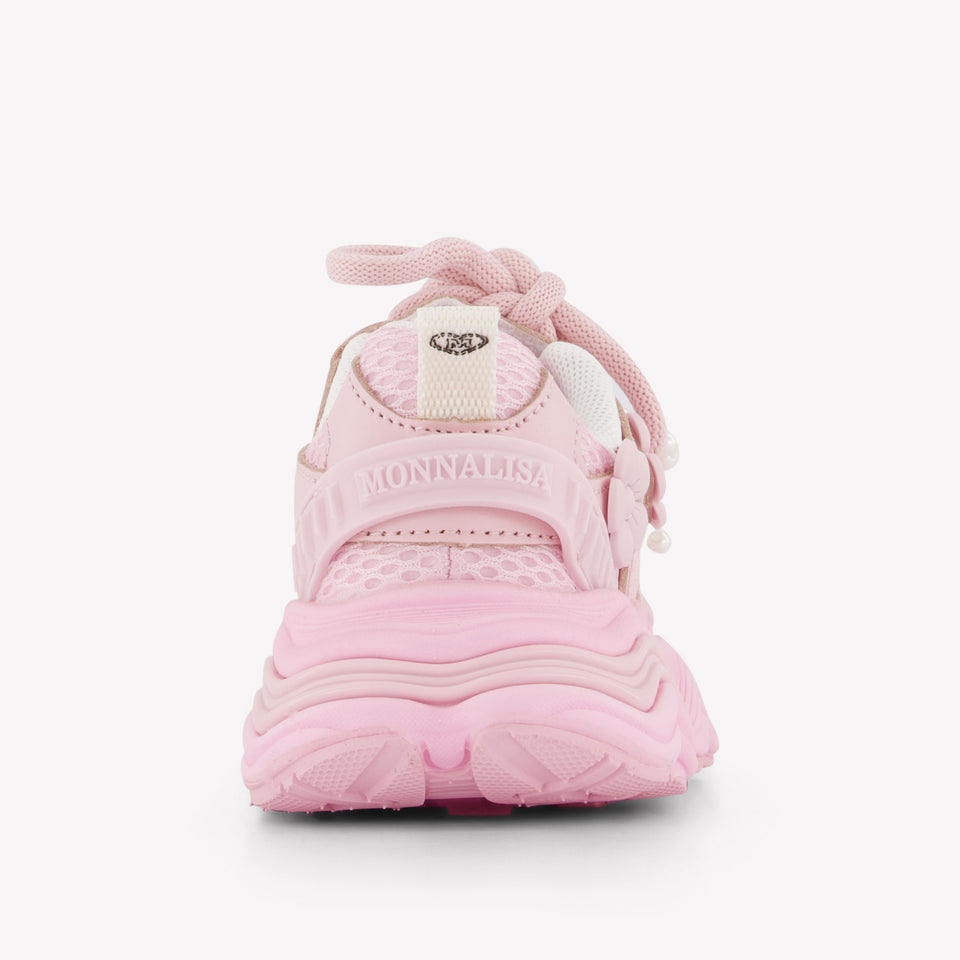 MonnaLisa Girls Sneakers In Light Pink
