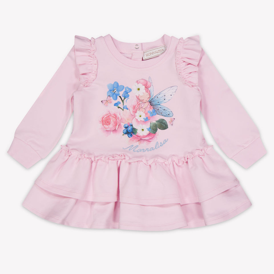 MonnaLisa Baby Girls Dress In Light Pink