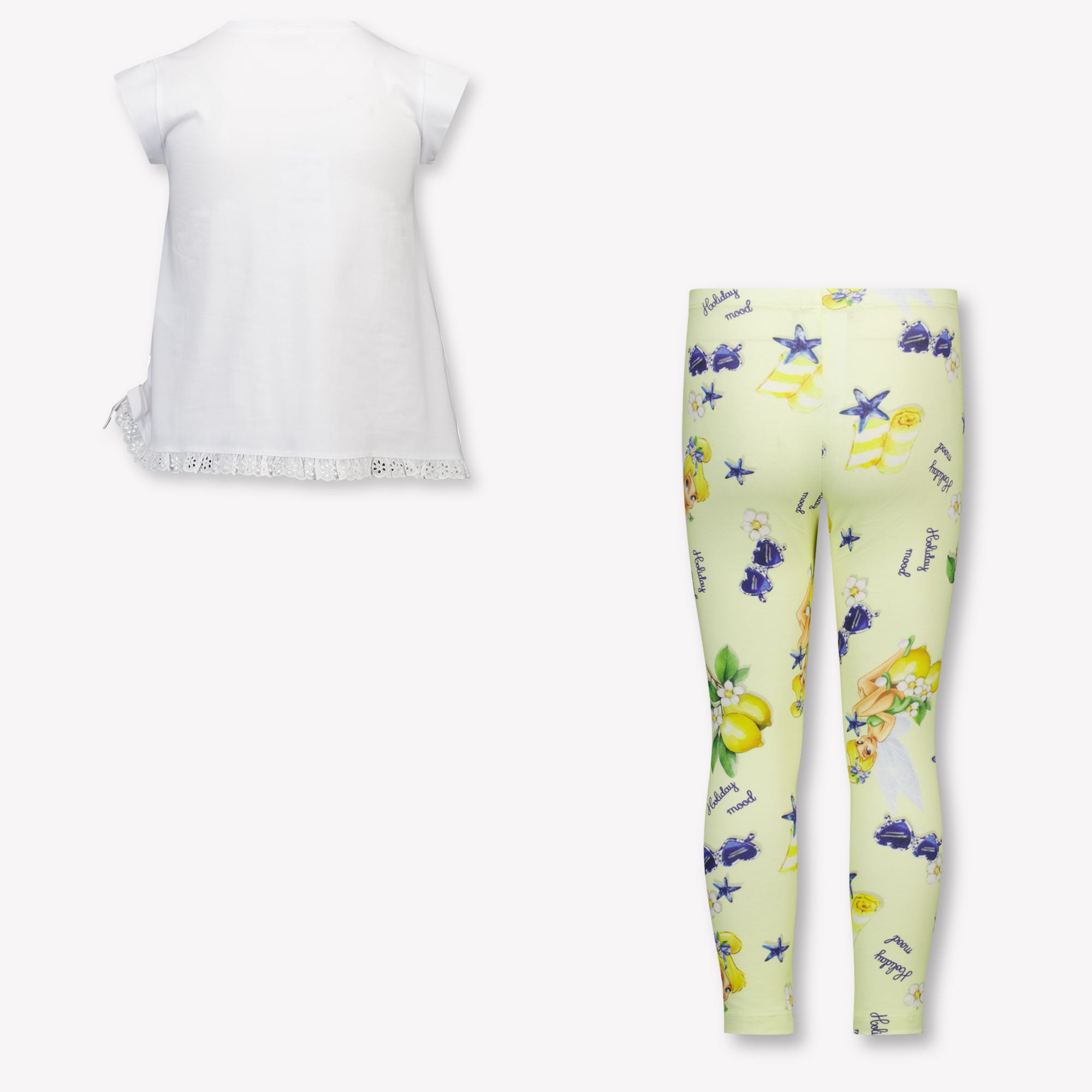 MonnaLisa Kinder Meisjes Setje In Wit