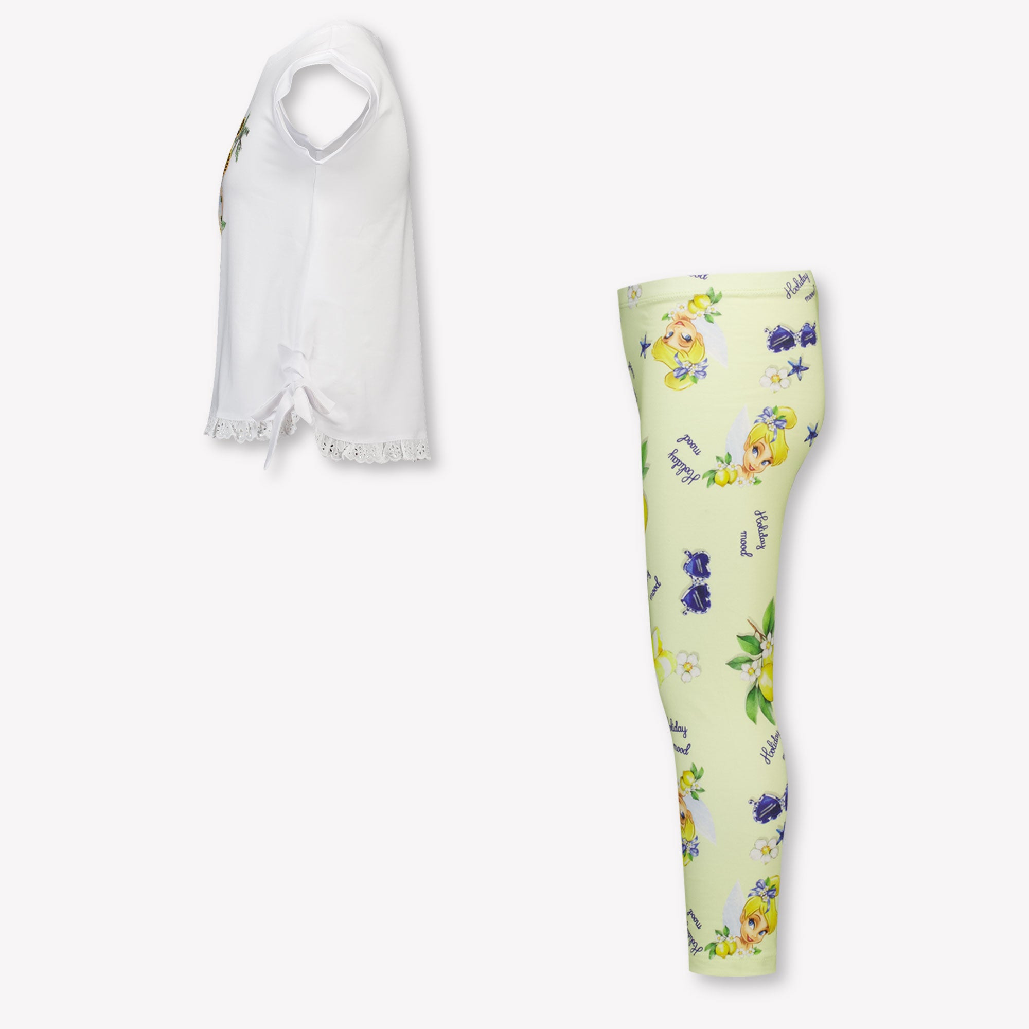 MonnaLisa Kinder Meisjes Setje In Wit