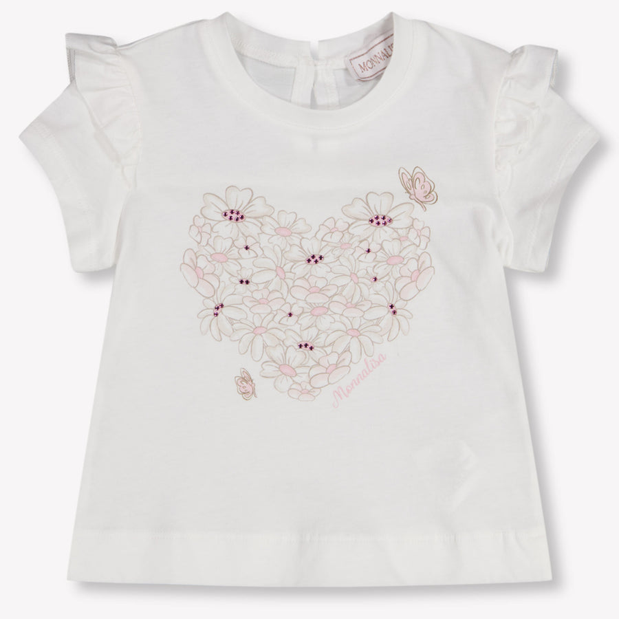 MonnaLisa Baby Girls T-Shirt in Off-White
