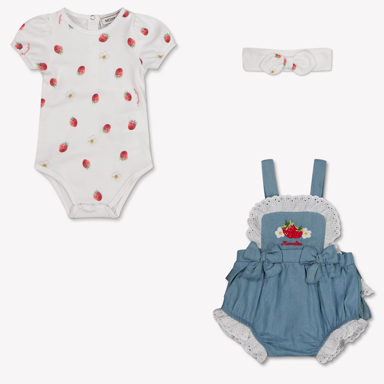 MonnaLisa Baby Meisjes Boxpakje In Jeans