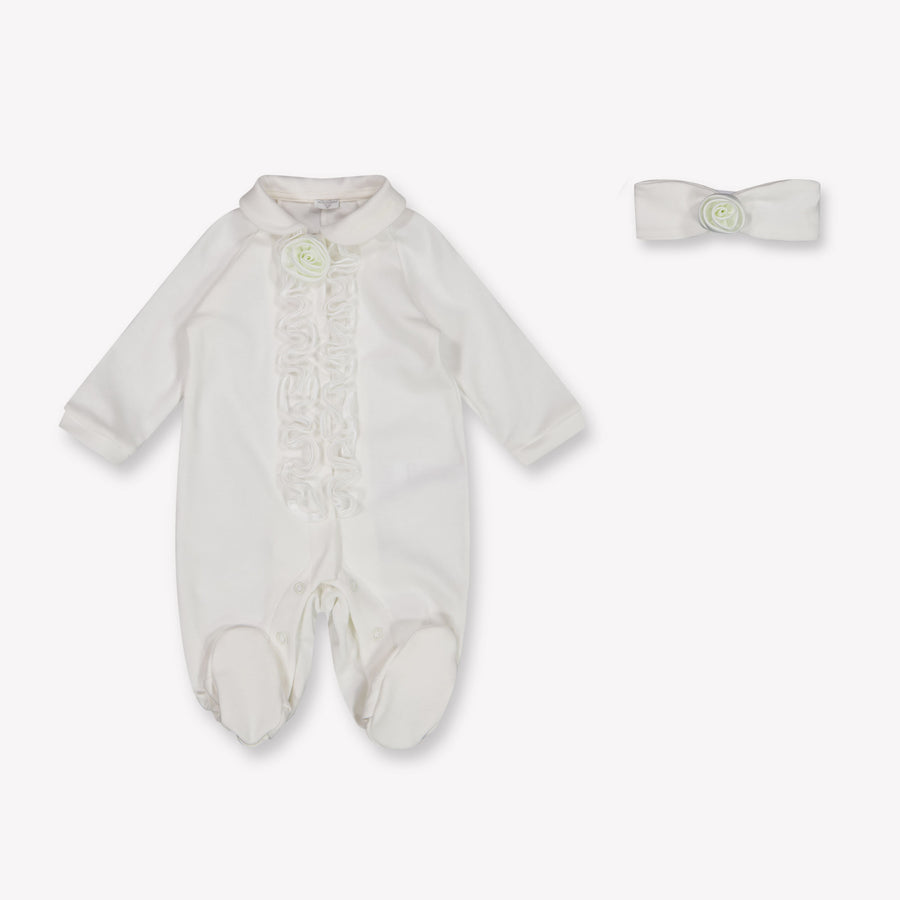 MonnaLisa Baby Meisjes Boxpakje In Wit