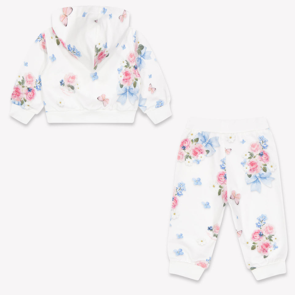 MonnaLisa Baby Girls Jogging suit In White