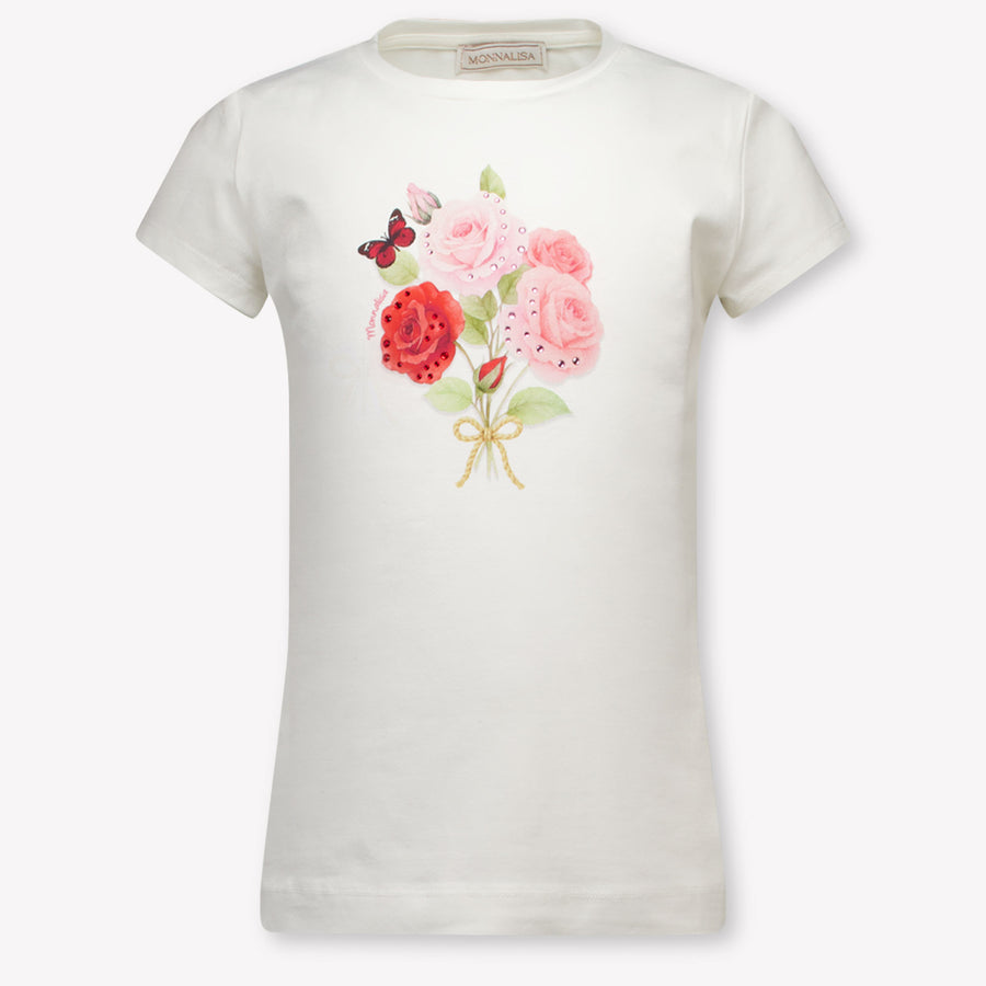 MonnaLisa Kinder Meisjes T-Shirt In Wit