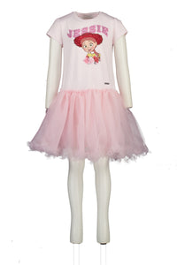 MonnaLisa Kinder Meisjes Jurk In Licht Roze